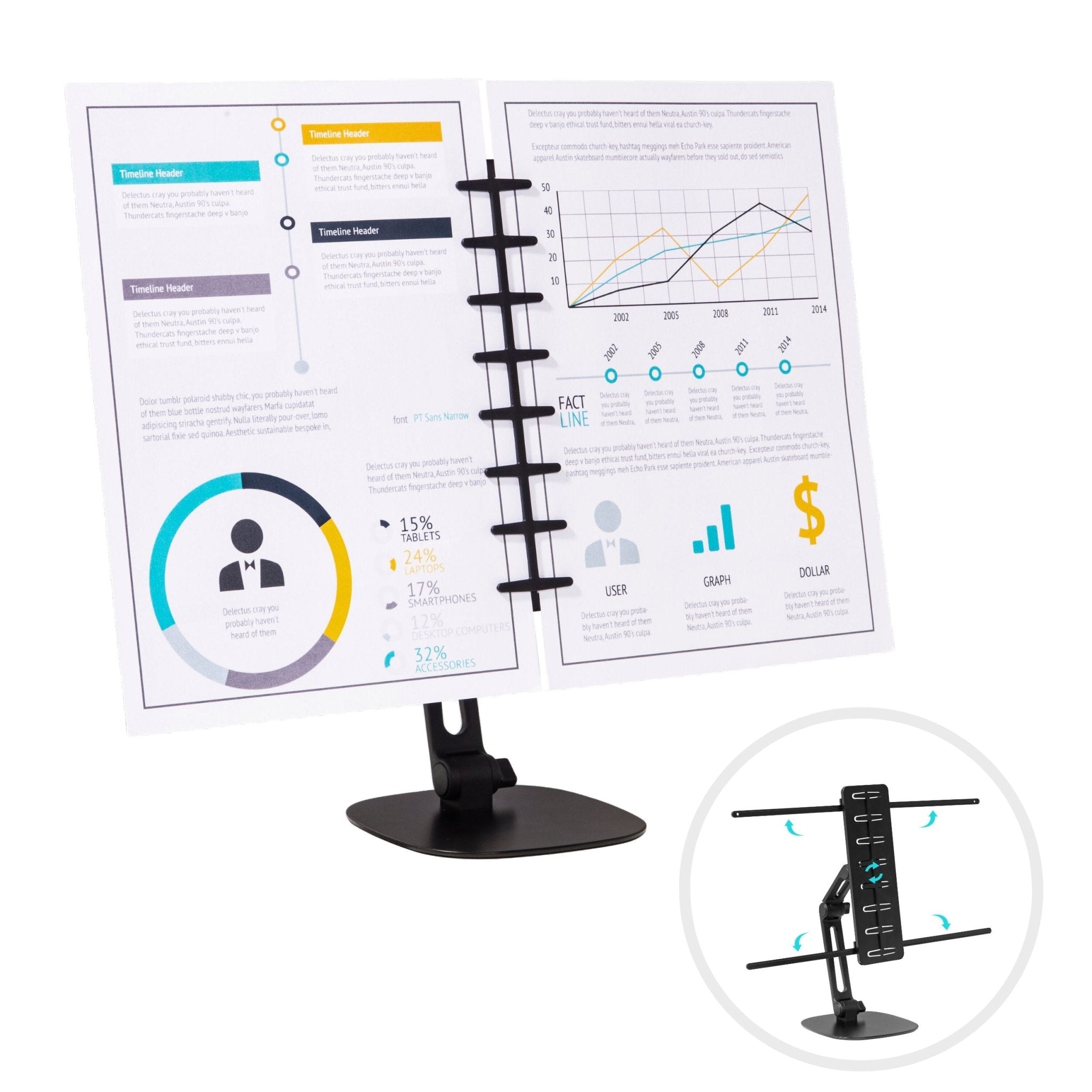 Note Tower Desktop Titan Paper Holder - NOTETOWER