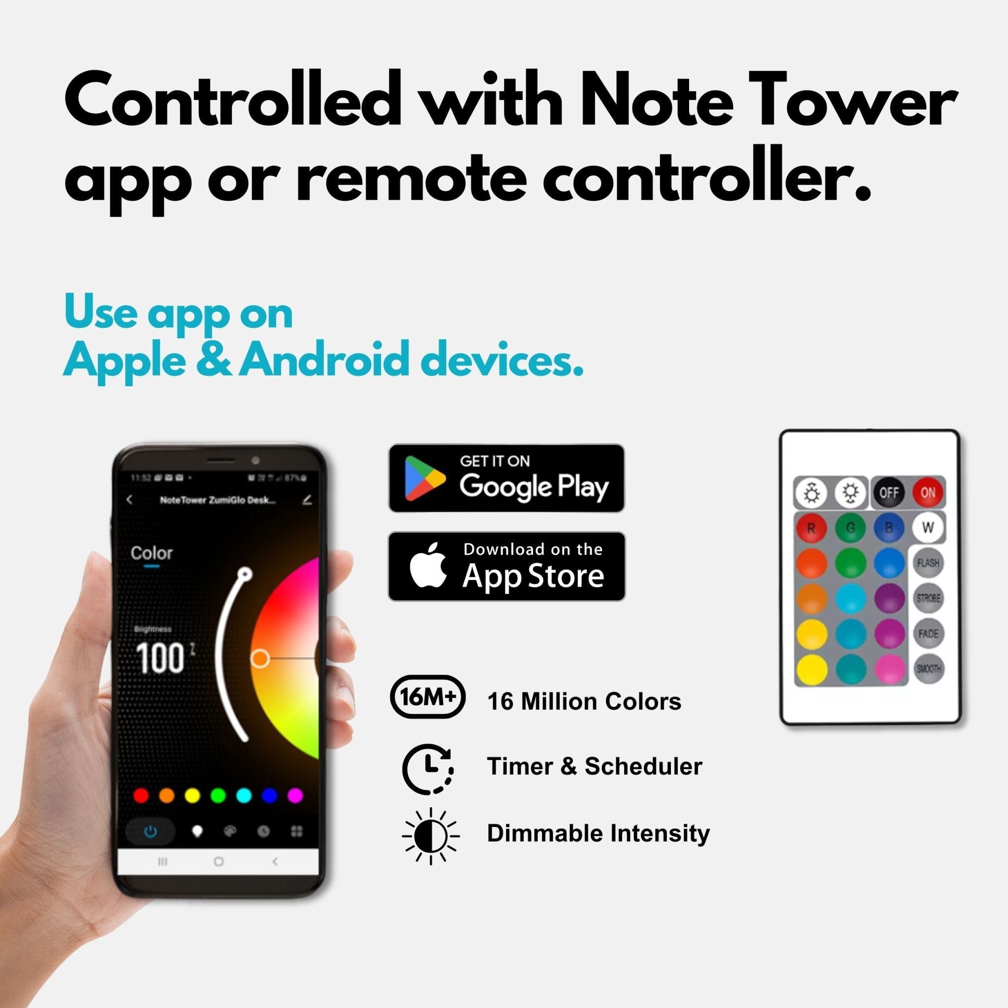 Note Tower Zumiglo Mouse Pad Whiteboard - LED - NOTETOWER