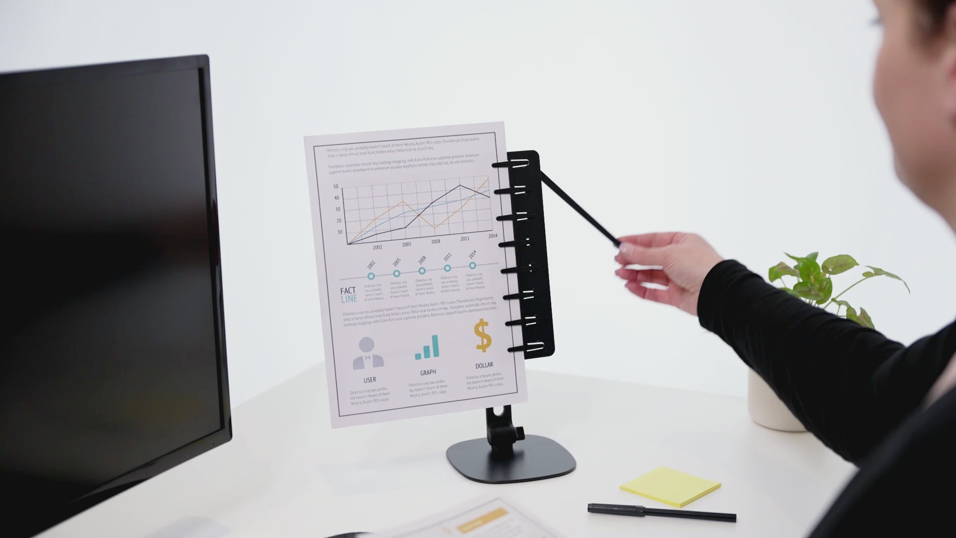 Note Tower Desktop Titan Paper Holder