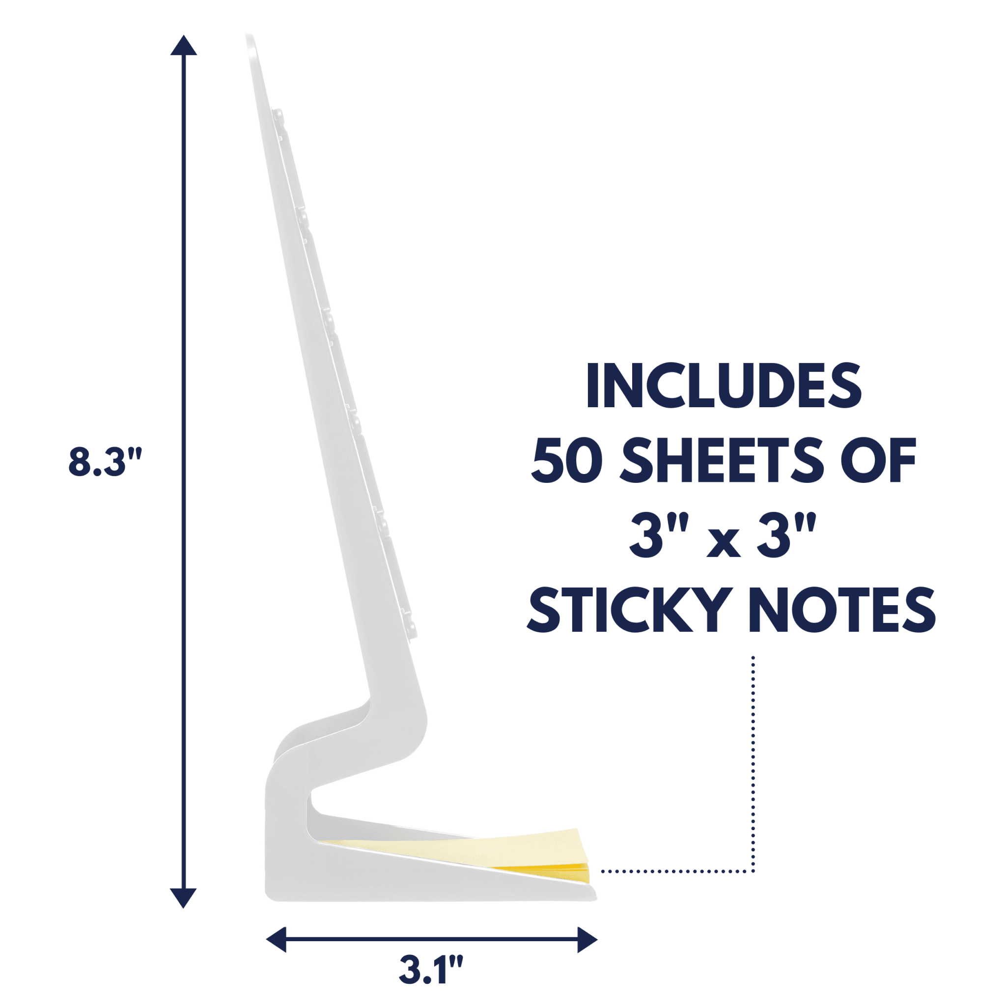 Note Tower Desktop Mini - White - NOTETOWER LLC.