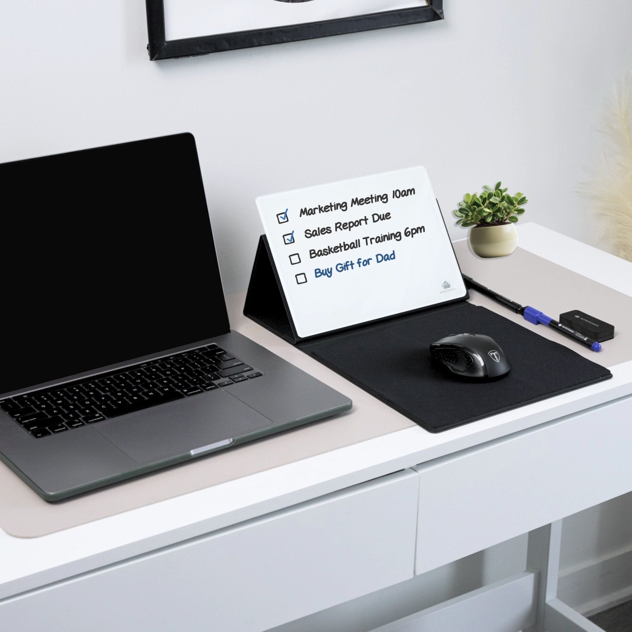 Note Tower Mouse Pad Whiteboard - Glass - NOTETOWER
