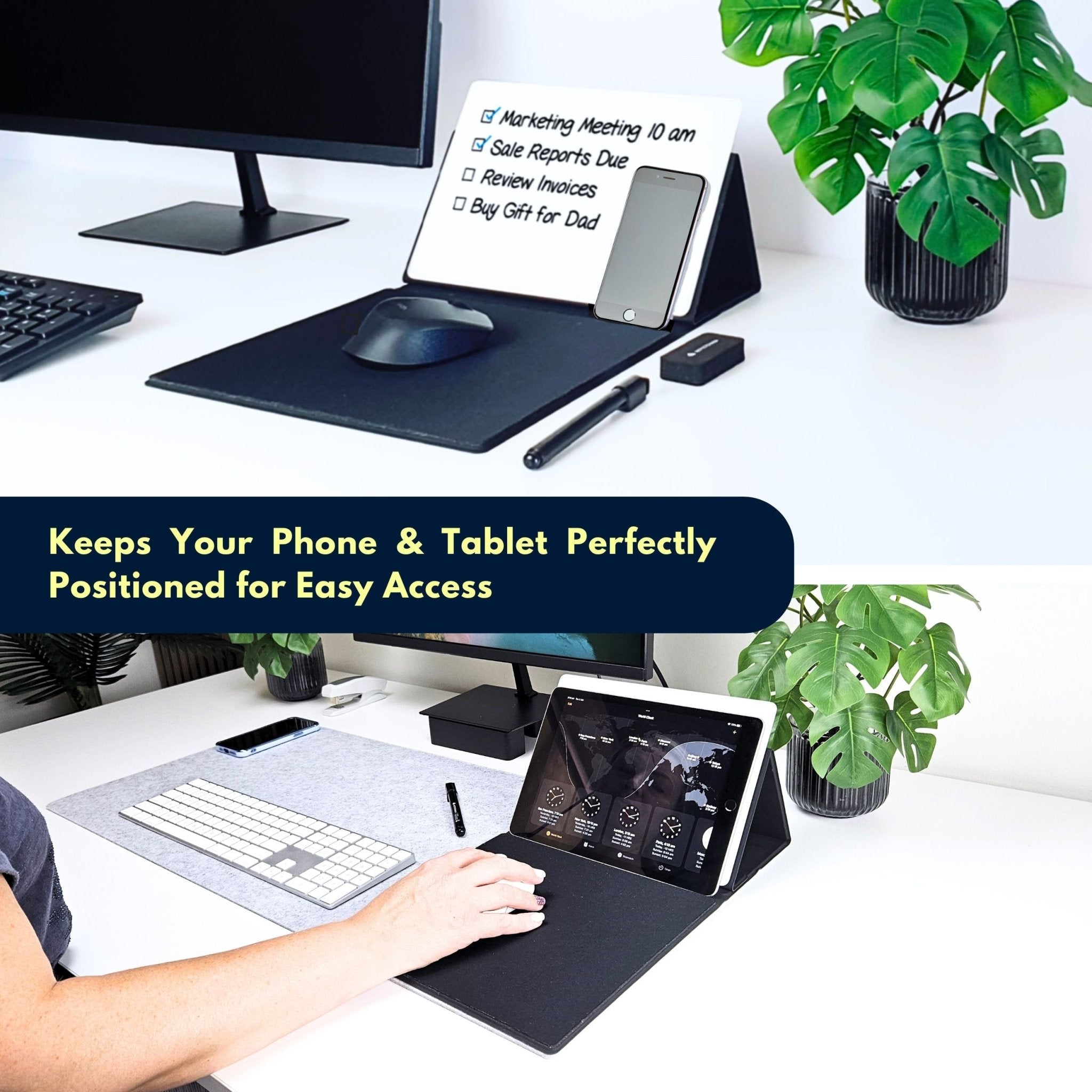Note Tower Mouse Pad Whiteboard - Glass - NOTETOWER