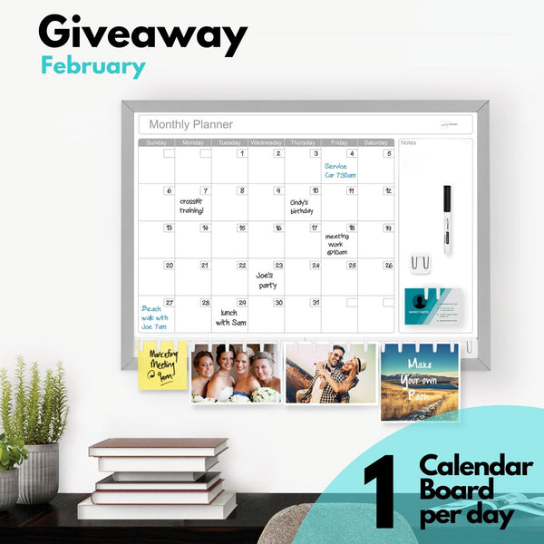 FEBRUARY 2019 COMBINATION CALENDAR BOARD GIVEAWAY - NOTETOWER