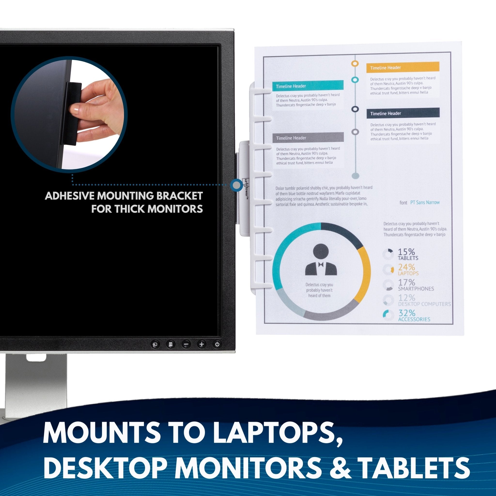 Note Tower Monitor Document & Note Holder – NOTETOWER