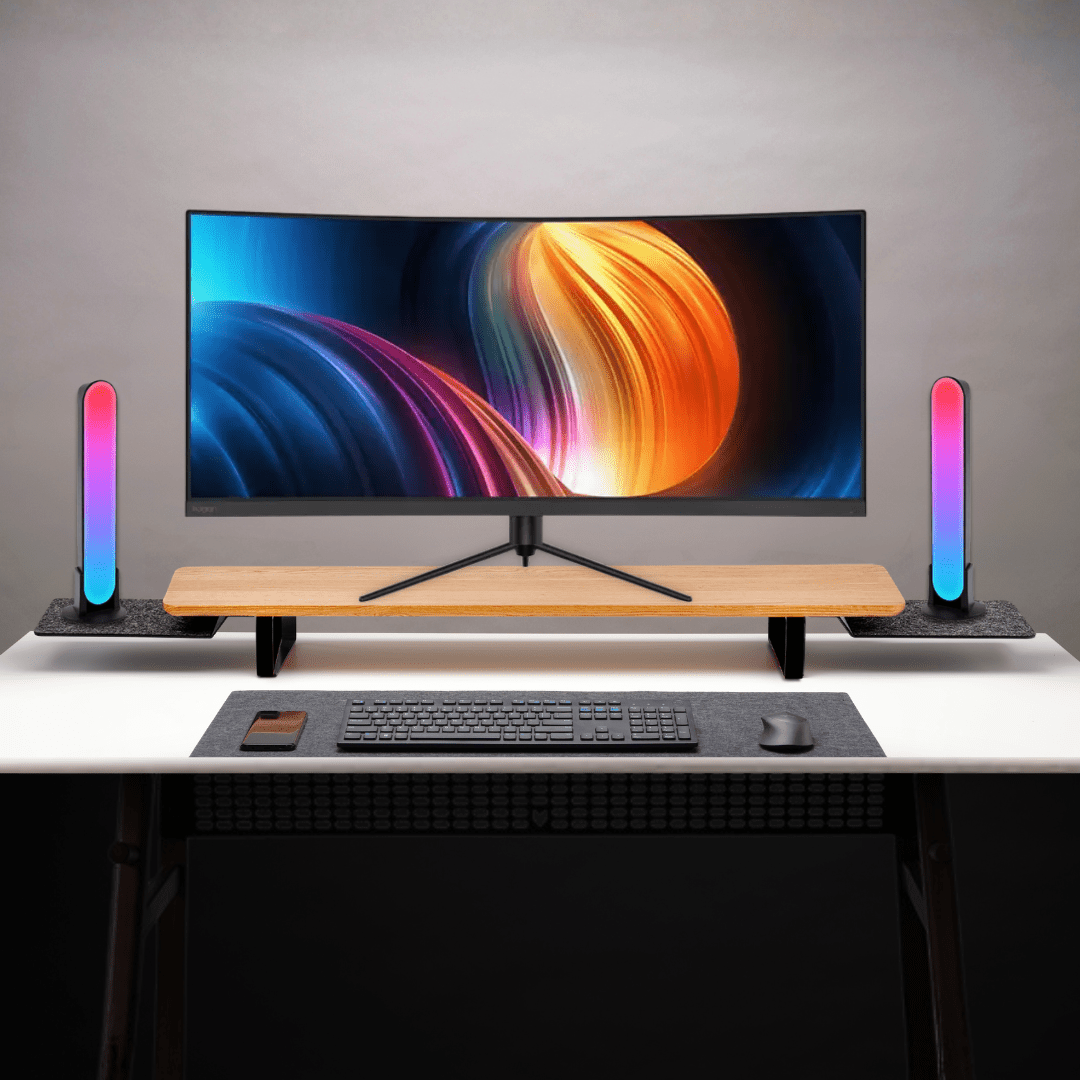 Note Tower Wood Desk Shelf - NOTETOWER