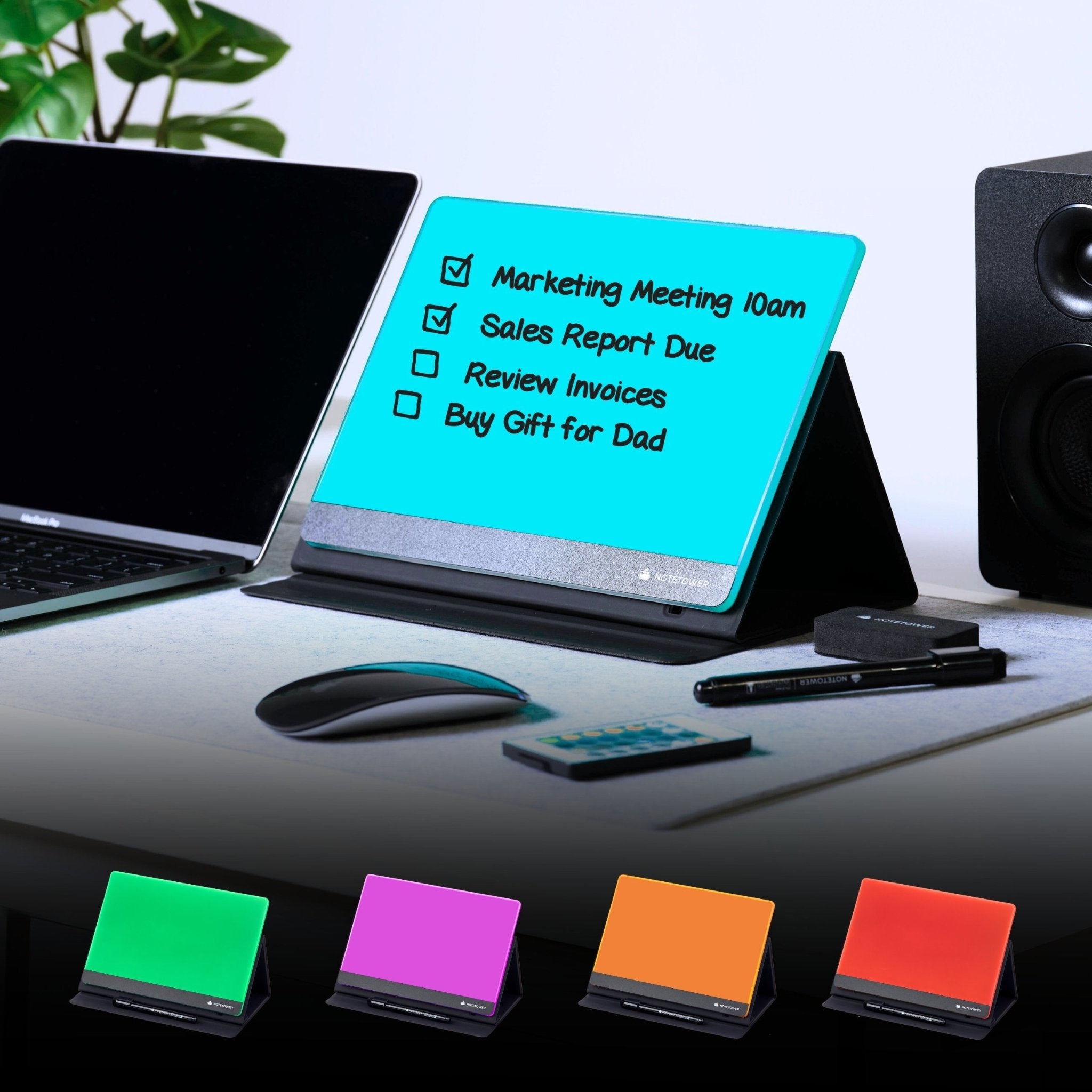 Desktop Note Roller Note Tower Zumiglo Desktop Whiteboard - LED – NOTETOWER
