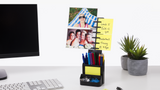 NoteTower Desktop Organizer - Displays sticky notes and photos. Holds office accessories. Includes 50 sheets of sticky notes