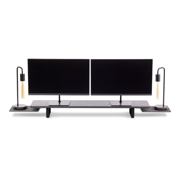 Note Tower Black Wood Desk Shelf - Large - NOTETOWER