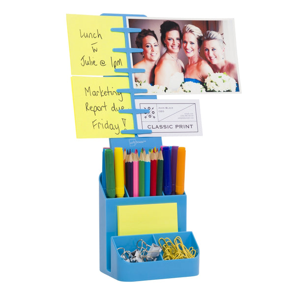 Note Tower Desktop Organizer - Blue - NOTETOWER LLC.