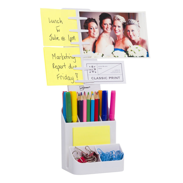 Note Tower Desktop Organizer - White - NOTETOWER LLC.