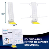 Note Tower Desktop Pro, Dual Page Document Holder & Note Organizer - White - NOTETOWER LLC.