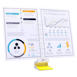 Note Tower Desktop Pro, Dual Page Document Holder & Note Organizer - White - NOTETOWER LLC.