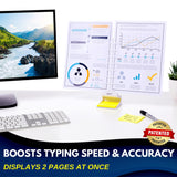 Note Tower Desktop Pro, Dual Page Document Holder & Note Organizer - White - NOTETOWER LLC.
