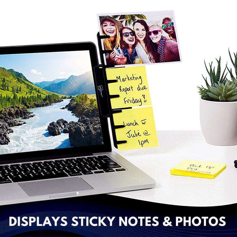 Note Tower Monitor Mount - Note & Copy Holder - Black - NOTETOWER LLC.
