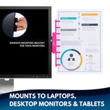 Note Tower Monitor Mount - Note & Copy Holder - Pink - NOTETOWER LLC.