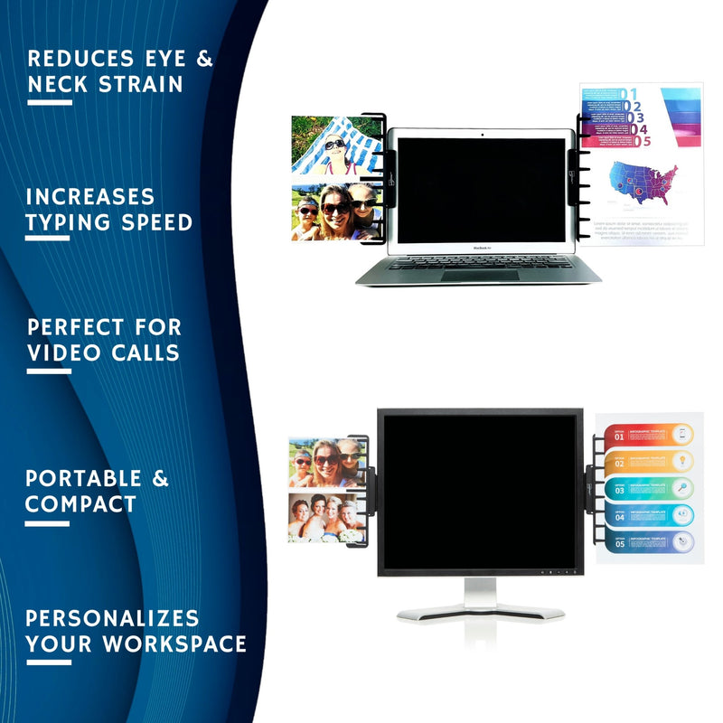 Note Tower Monitor Mount - Note & Copy Holder - Pink - NOTETOWER LLC.