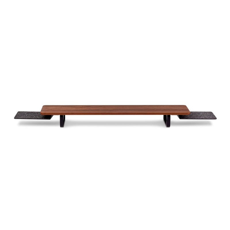 Note Tower Walnut Wood Desk Shelf - Large - NOTETOWER