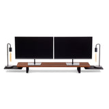 Note Tower Walnut Wood Desk Shelf - Large - NOTETOWER