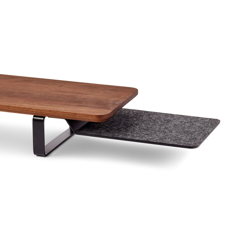 Note Tower Walnut Wood Desk Shelf - Large - NOTETOWER