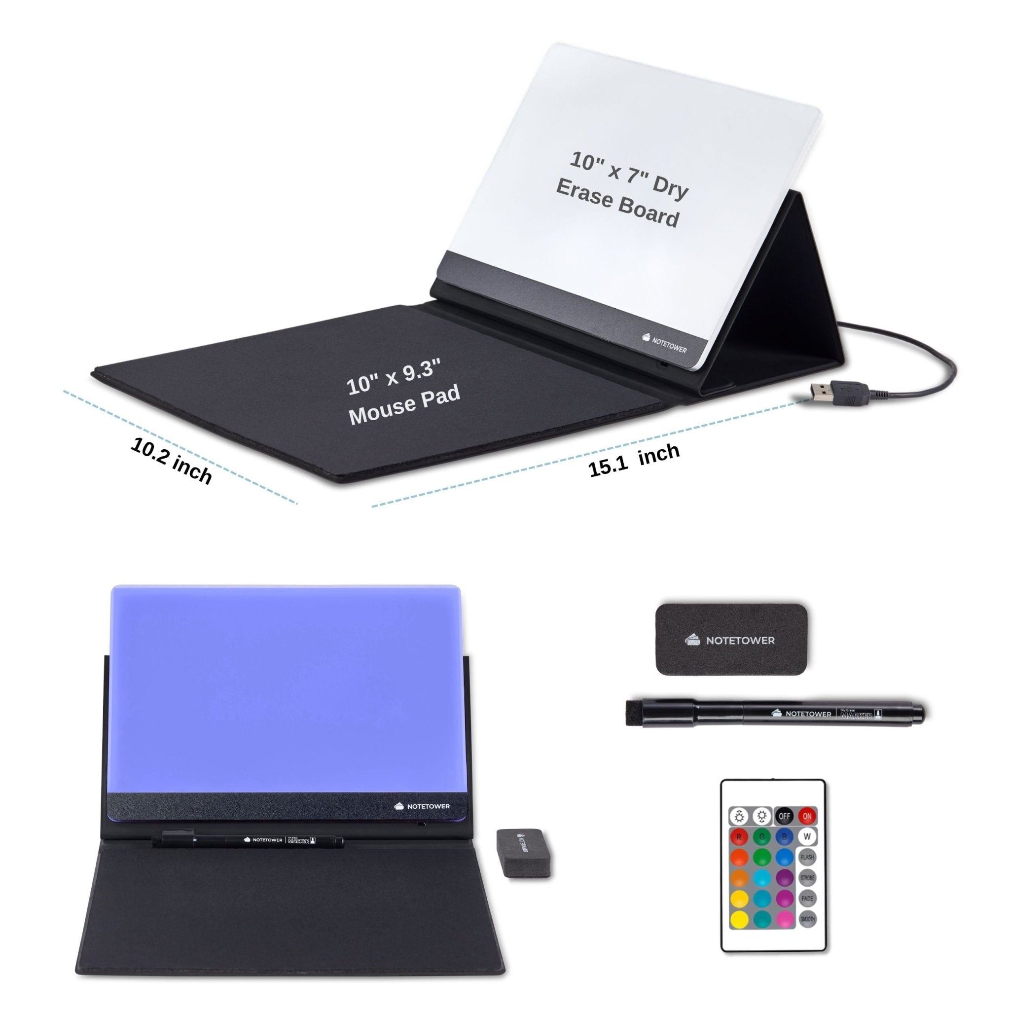 Note Tower Zumiglo Mouse Pad LED Whiteboard - NOTETOWER